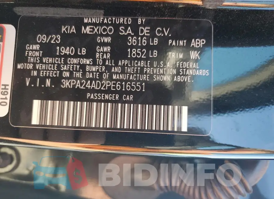 3KPA24AD2PE616551 Photo# 13