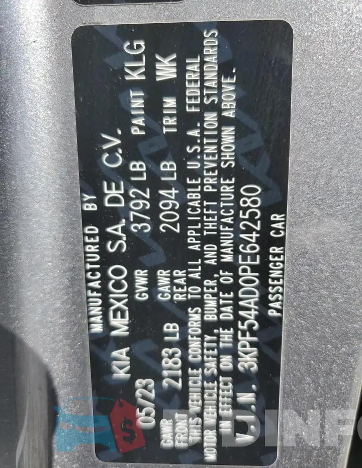 3KPF54AD0PE642580 Photo# 12