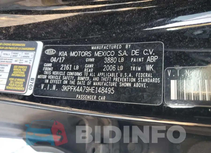 3KPFK4A79HE148495 Photo# 12