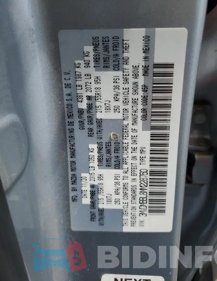 3MVDMBBL8MM228760 Photo# 13