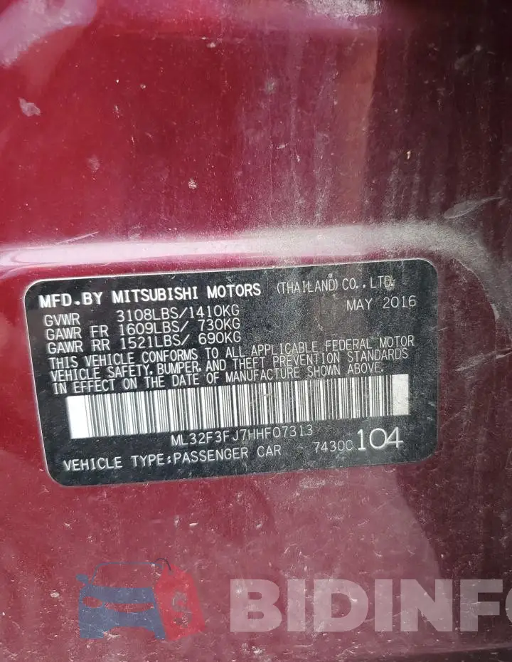ML32F3FJ7HHF07313 Photo# 13