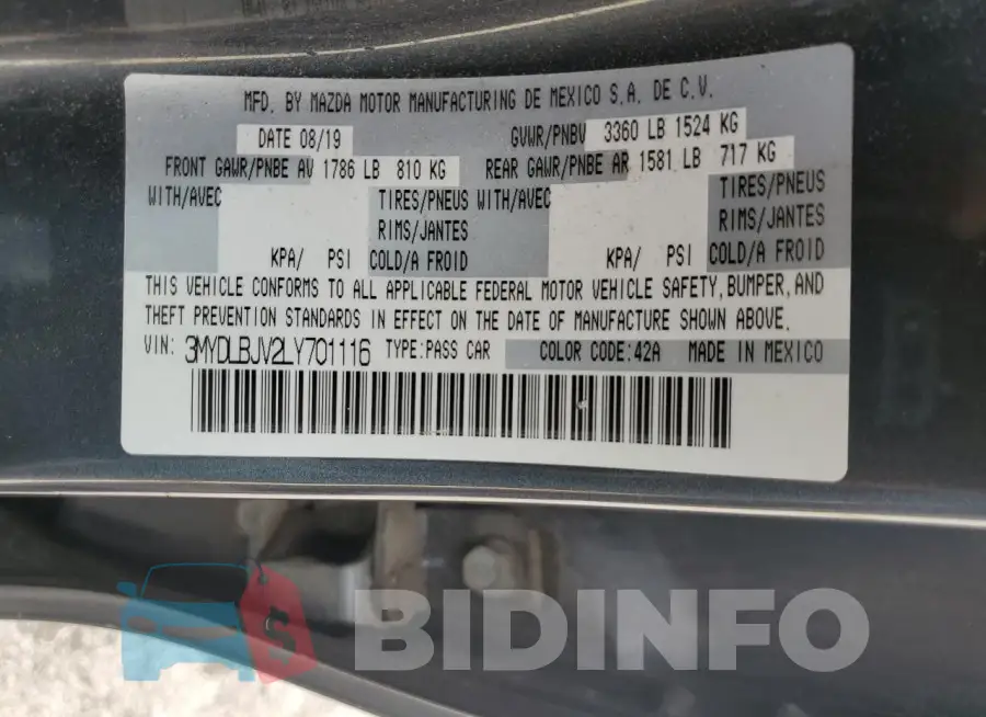 3MYDLBJV2LY701116 Photo# 12