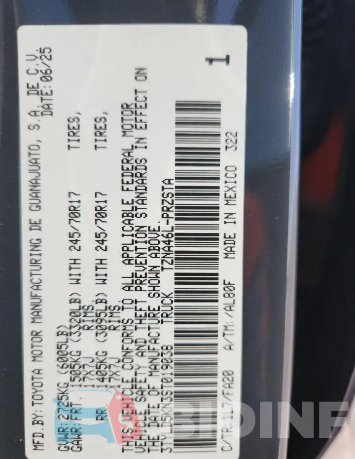 3TYLD5KN3ST019038 Photo# 13