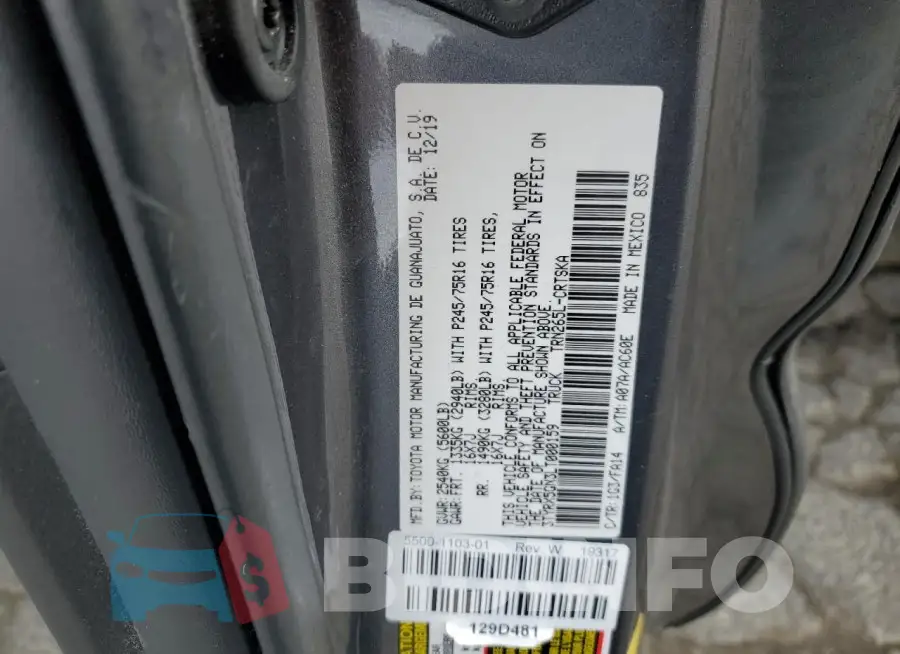 3TYRX5GN3LT000159 Photo# 12