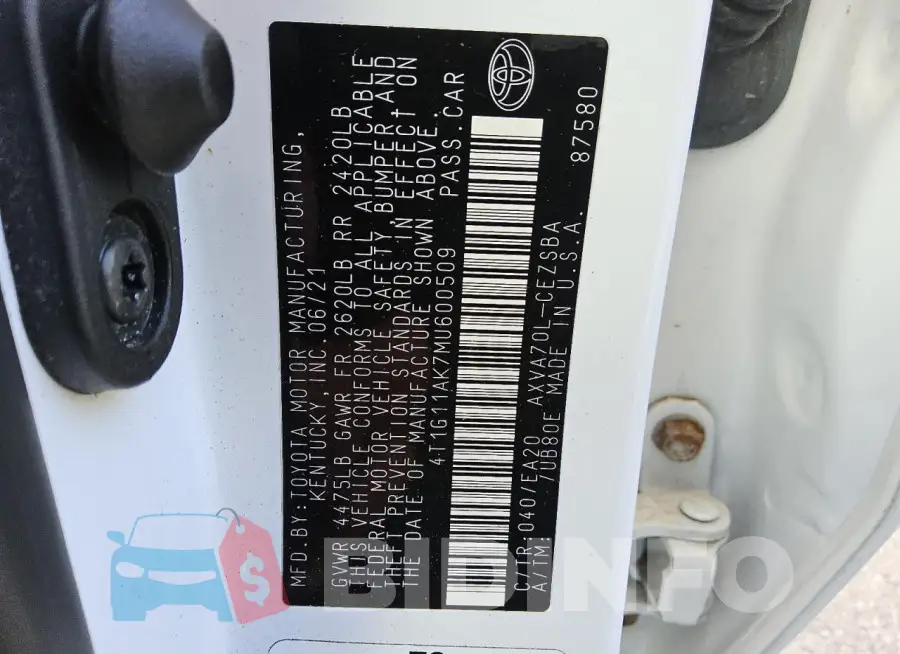 4T1G11AK7MU600509 Photo# 12