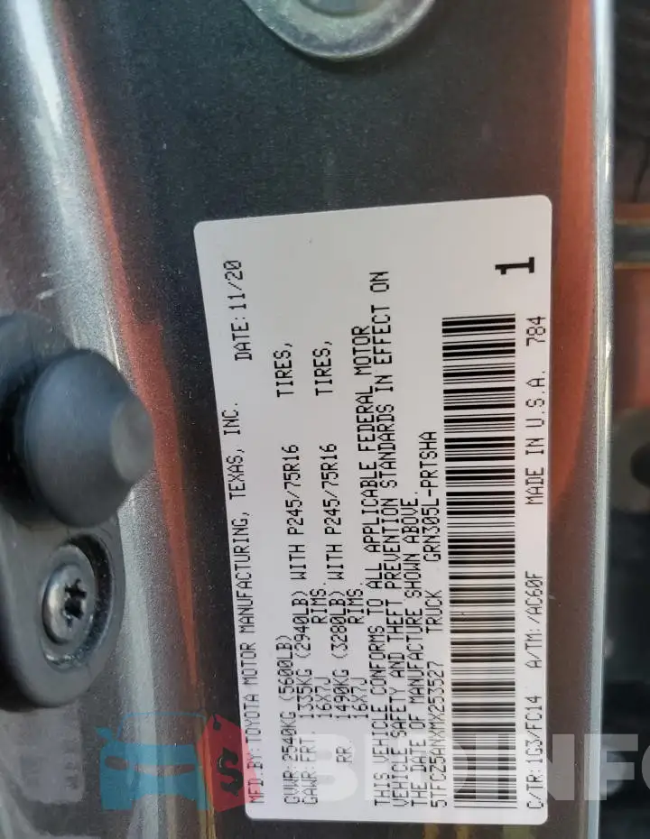 5TFCZ5ANXMX253527 Photo# 12