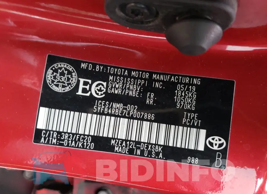 5YFB4RBE7LP007886 Photo# 13