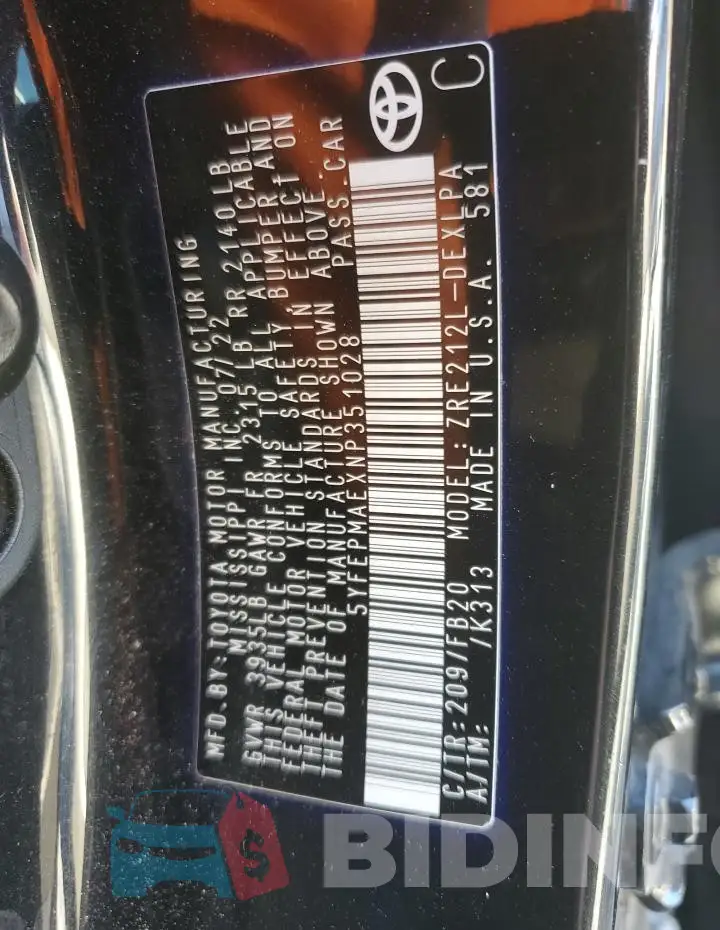 5YFEPMAEXNP351028 Photo# 13