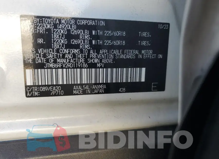 JTMB6RFV2RD119186 Photo# 13