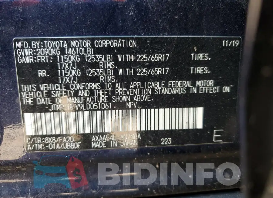 JTMP1RFV9LD051061 Photo# 14