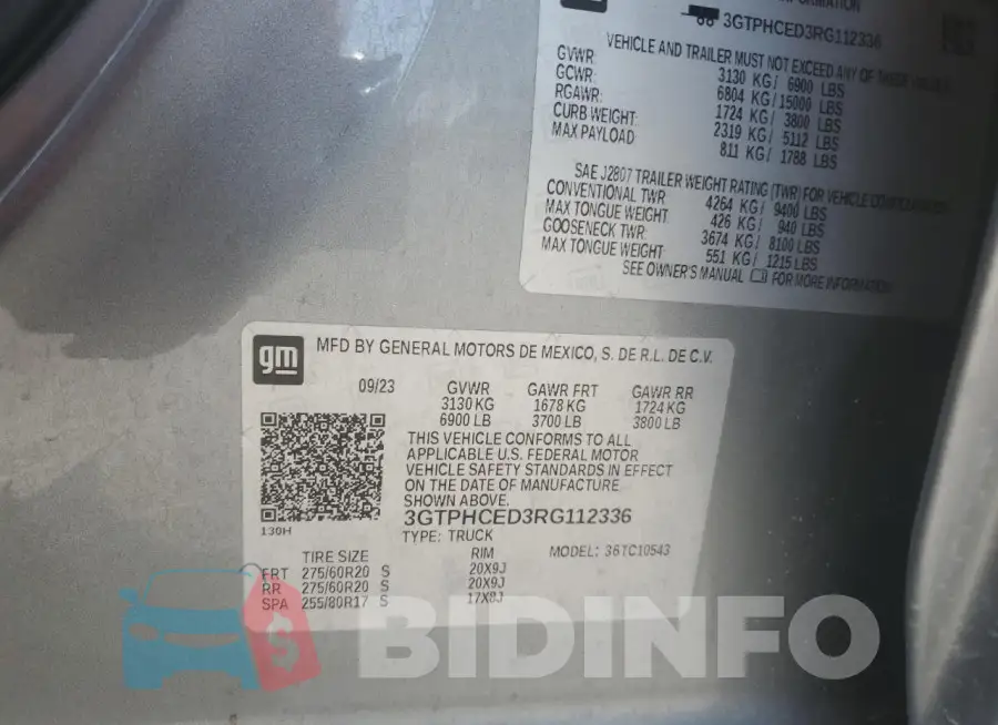 3GTPHCED3RG112336 Photo# 12