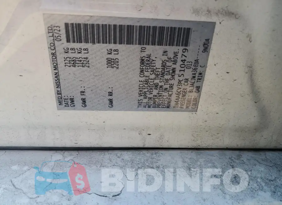 1N4AA6CV3PC510479 Photo# 12
