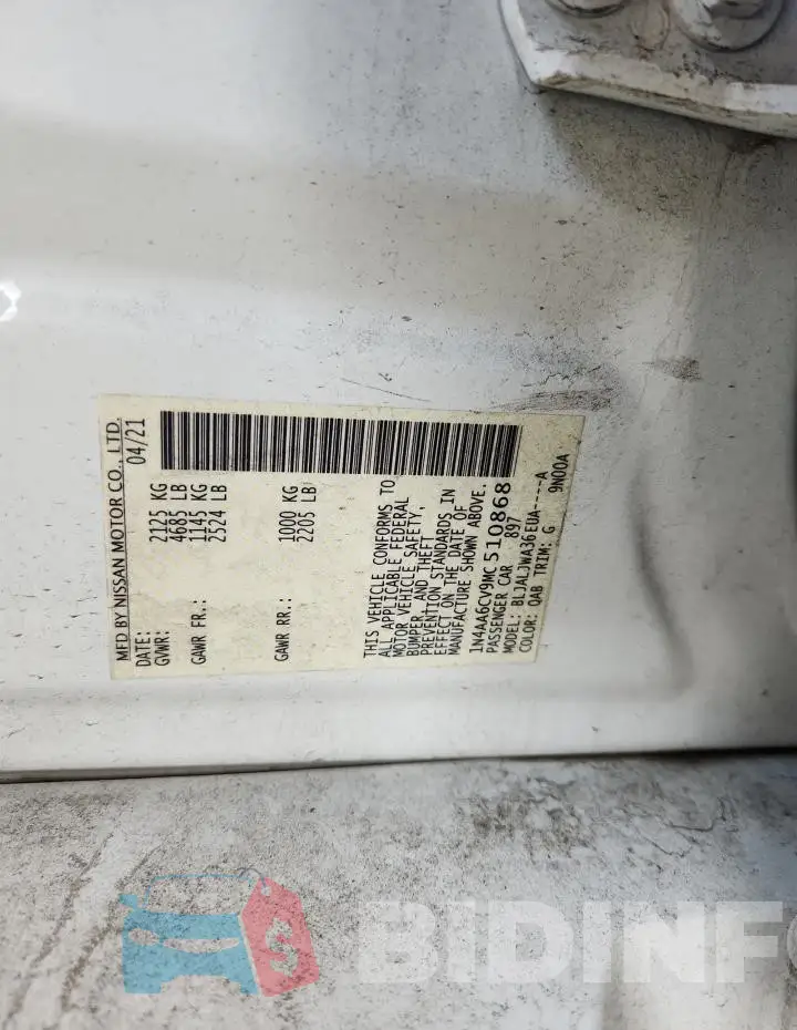 1N4AA6CV9MC510868 Photo# 12
