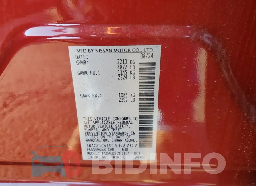1N4CZ1CV1SC562707 Photo# 13