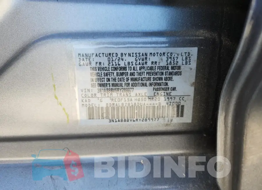 3N1AB8BV6RY289977 Photo# 12