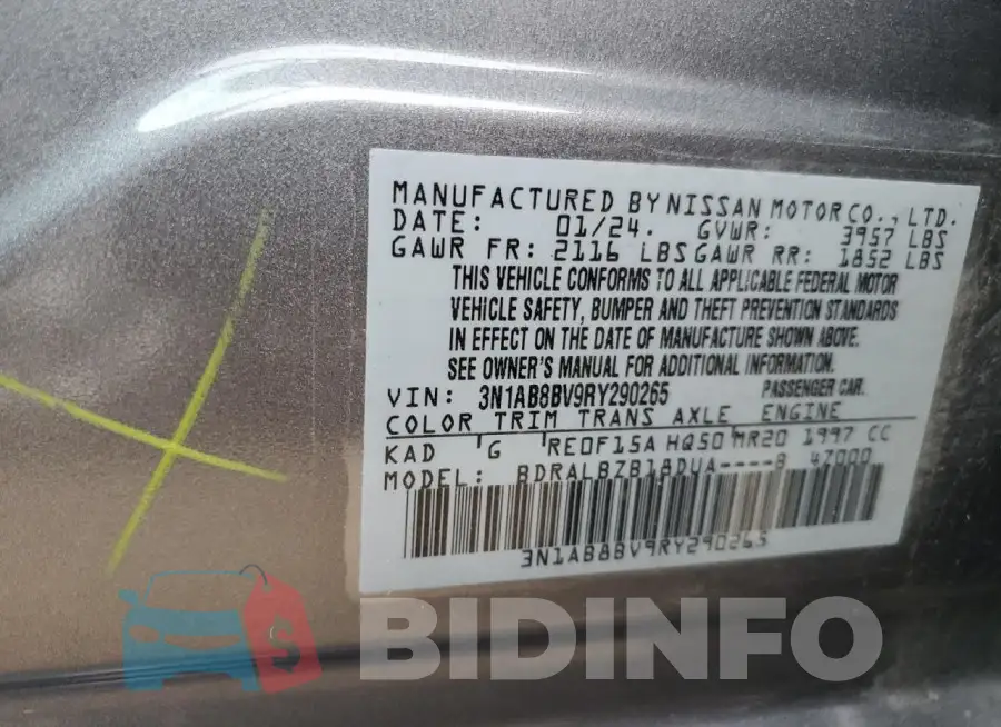 3N1AB8BV9RY290265 Photo# 12