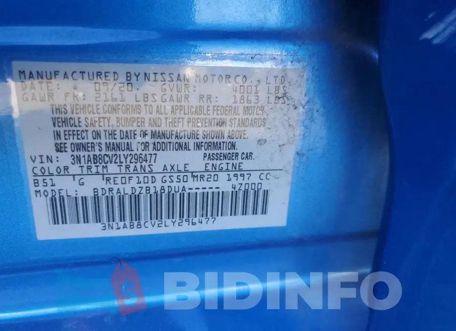 3N1AB8CV2LY296477 Photo# 12