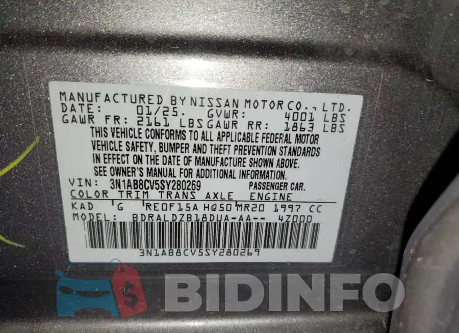 3N1AB8CV5SY280269 Photo# 12