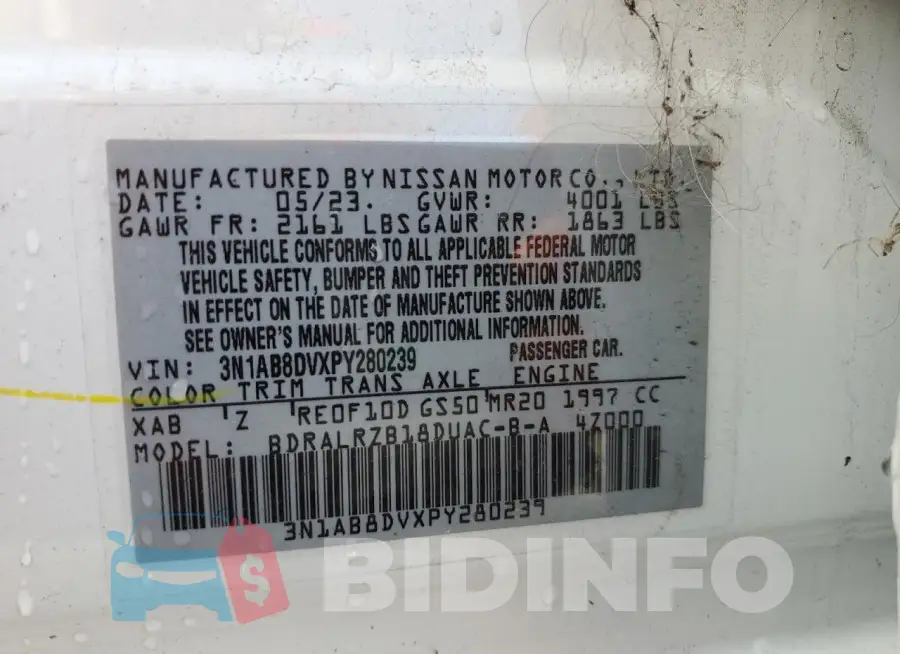 3N1AB8DVXPY280239 Photo# 13