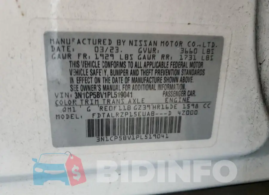 3N1CP5BV1PL519041 Photo# 13