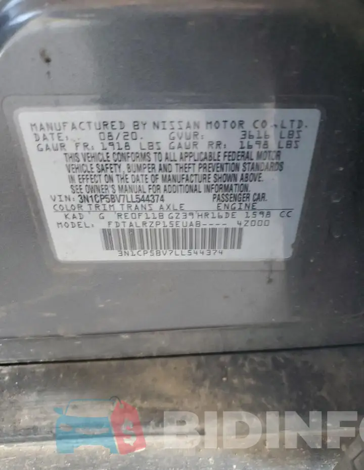 3N1CP5BV7LL544374 Photo# 12