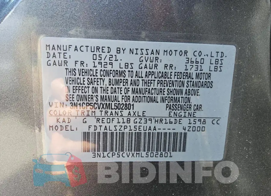 3N1CP5CVXML502801 Photo# 12