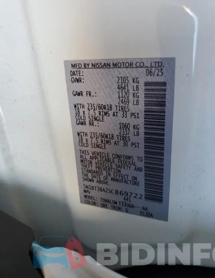 5N1BT3BA2SC869722 Photo# 13