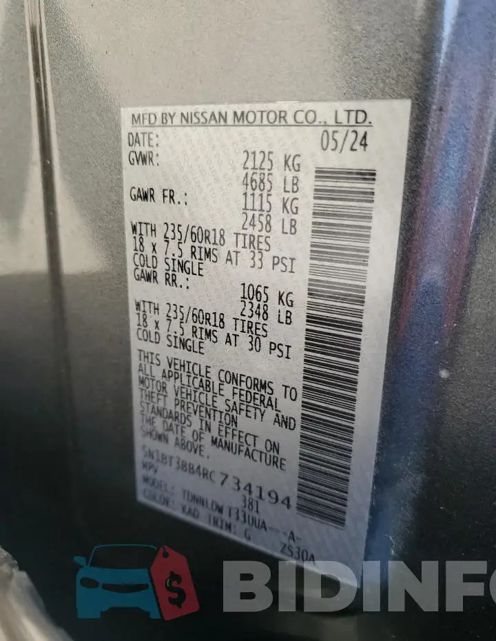 5N1BT3BB4RC734194 Photo# 13