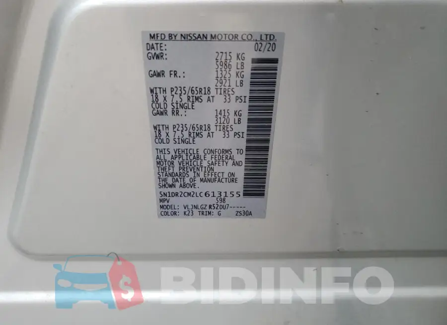 5N1DR2CM2LC613155 Photo# 13