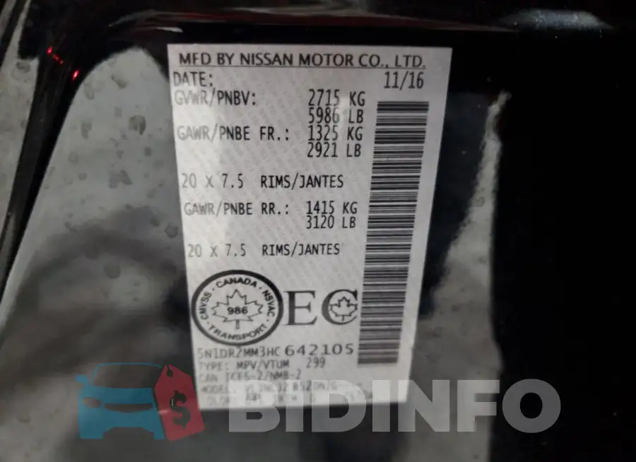 5N1DR2MM3HC642105 Photo# 13
