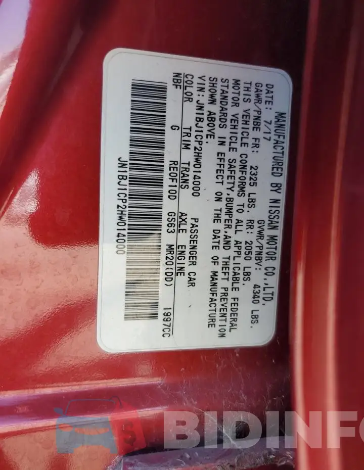 JN1BJ1CP2HW014000 Photo# 13