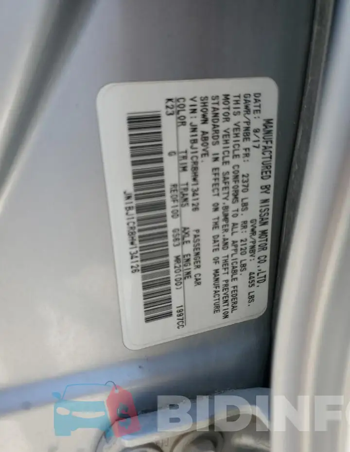 JN1BJ1CR8HW134126 Photo# 13