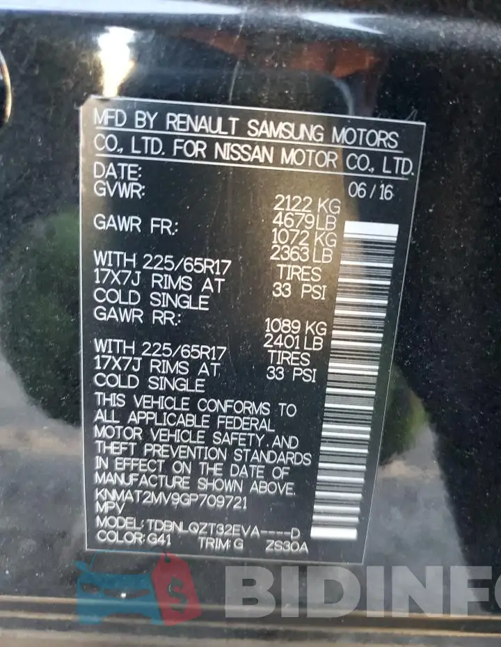 KNMAT2MV9GP709721 Photo# 13