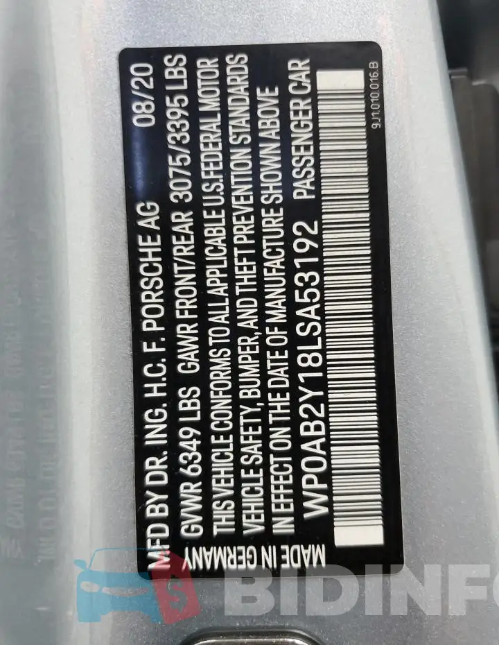 WP0AB2Y18LSA53192 Photo# 12