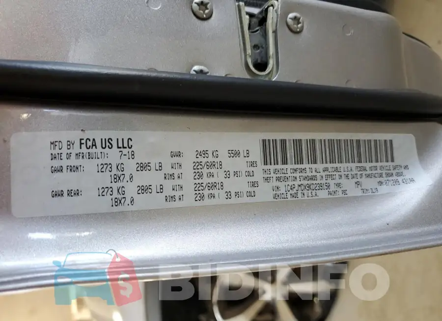 1C4PJMDX9KD239150 Photo# 13