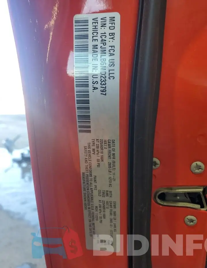 1C4PJMLB6MD233797 Photo# 14