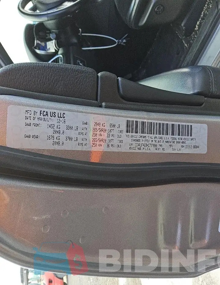 1C4RJFAG9HC737890 Photo# 12
