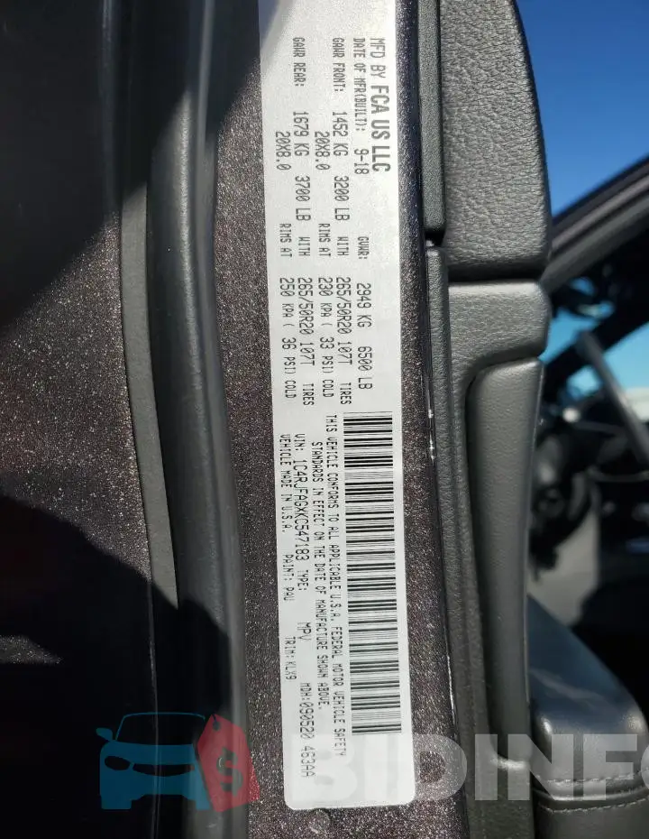 1C4RJFAGXKC547183 Photo# 12