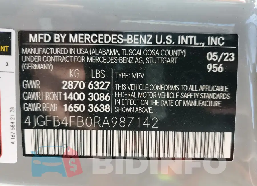 4JGFB4FB0RA987142 Photo# 12