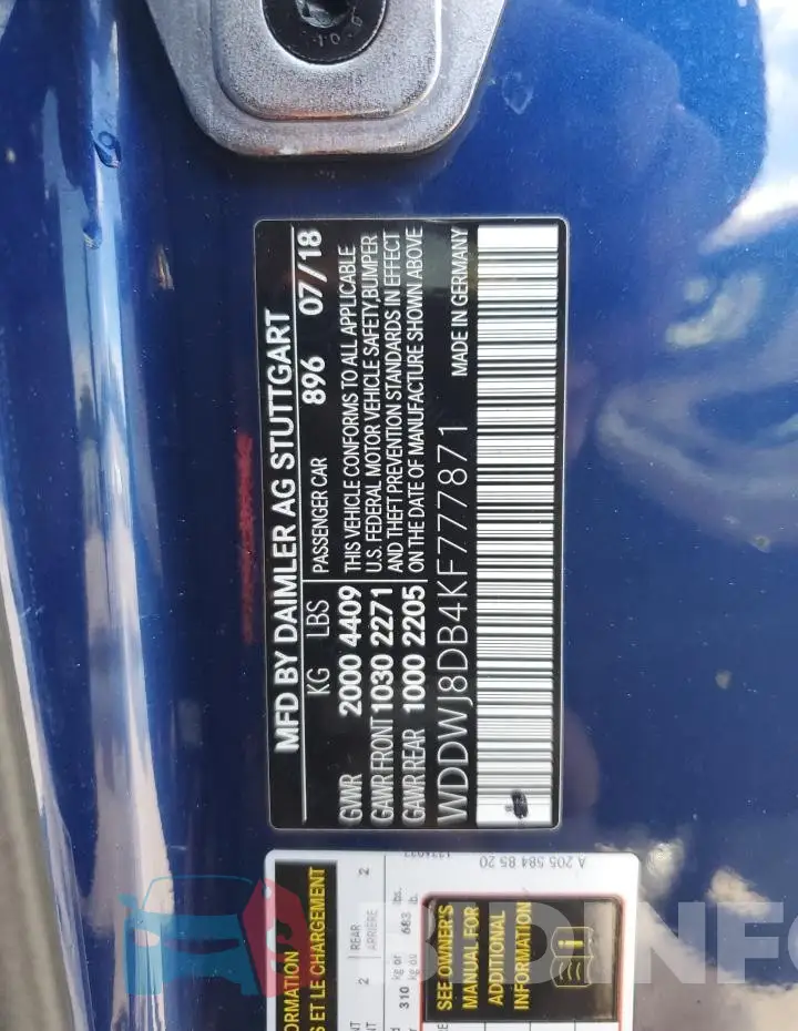 WDDWJ8DB4KF777871 Photo# 12