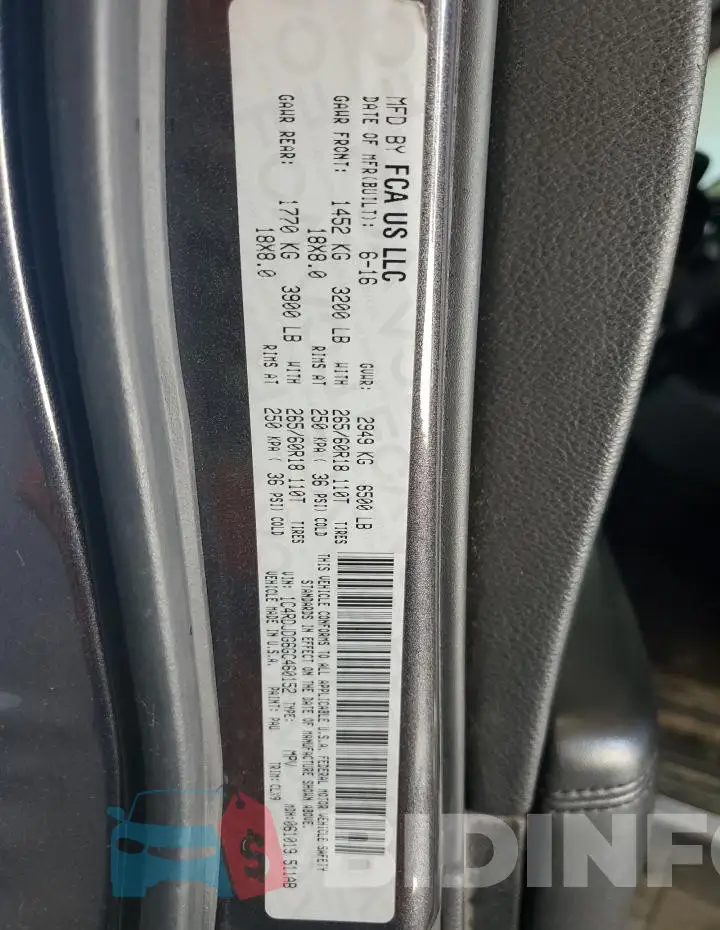 1C4RDJDG6GC460152 Photo# 13