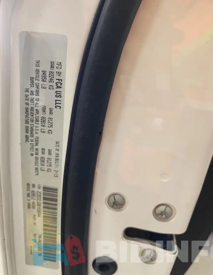2C3CDZJG8KH596544 Photo# 13