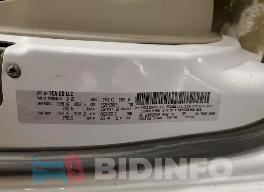 2C4RDGBG0GR176402 Photo# 14