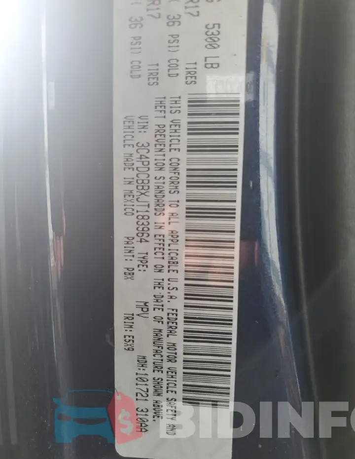 3C4PDCBBXJT183964 Photo# 13