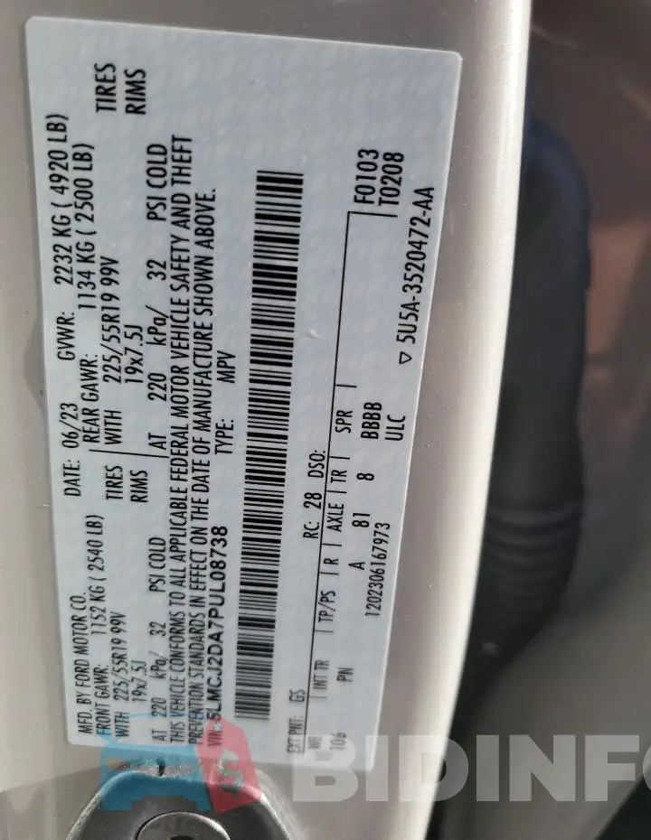 5LMCJ2DA7PUL08738 Photo# 13