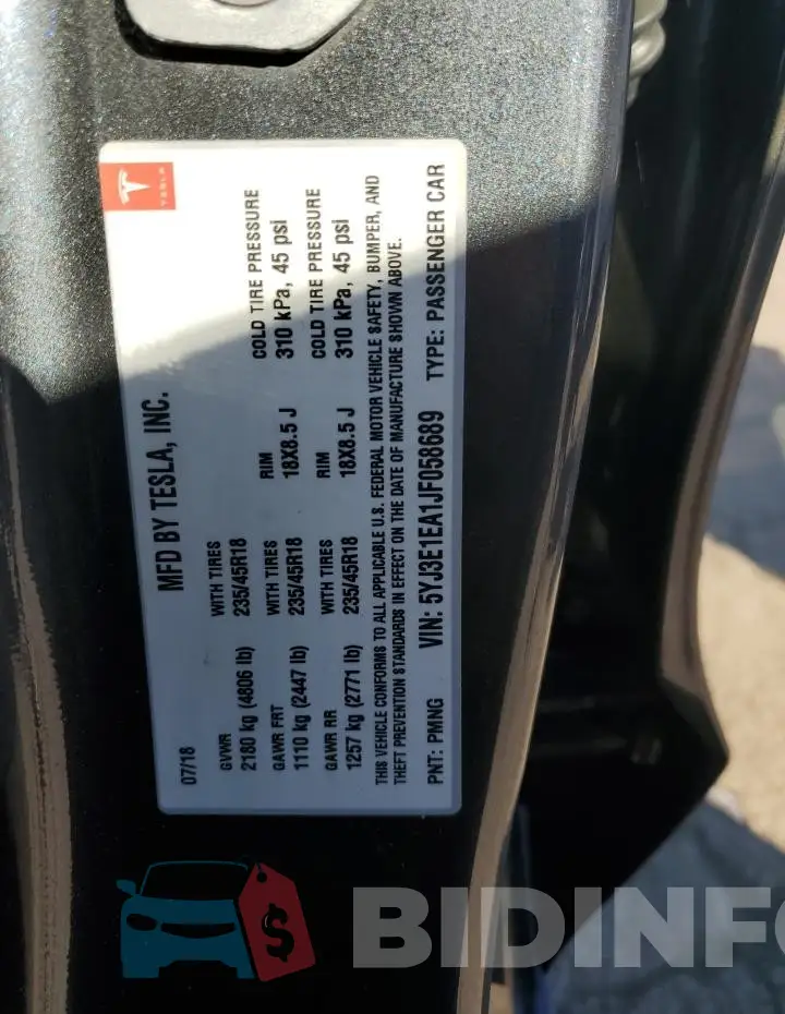 5YJ3E1EA1JF058689 Photo# 12