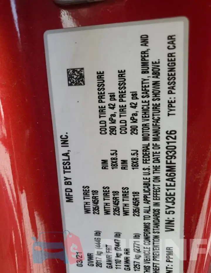 5YJ3E1EA6MF930126 Photo# 12