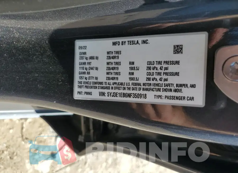 5YJ3E1EB6NF350918 Photo# 12