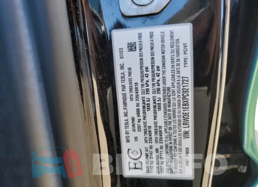LRW3E1EBXPC921727 Photo# 12