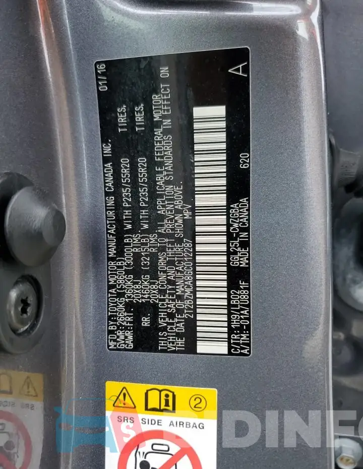 2T2BZMCA8GC012287 Photo# 12